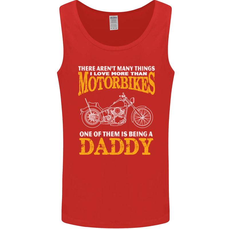 Being a Daddy Biker Motorcycle Motorbike Mens Vest Tank Top Red
