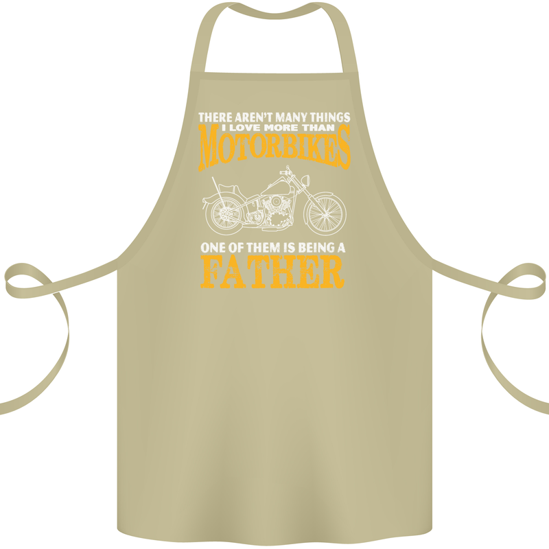 Being a Father Biker Motorcycle Motorbike Cotton Apron 100% Organic Khaki