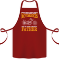 Being a Father Biker Motorcycle Motorbike Cotton Apron 100% Organic Maroon