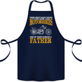 Being a Father Biker Motorcycle Motorbike Cotton Apron 100% Organic Navy Blue