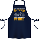Being a Father Biker Motorcycle Motorbike Cotton Apron 100% Organic Navy Blue