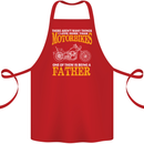 Being a Father Biker Motorcycle Motorbike Cotton Apron 100% Organic Red