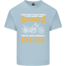 Being a Father Biker Motorcycle Motorbike Mens Cotton T-Shirt Tee Top Light Blue