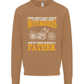 Being a Father Biker Motorcycle Motorbike Mens Sweatshirt Jumper Caramel Latte