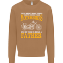 Being a Father Biker Motorcycle Motorbike Mens Sweatshirt Jumper Caramel Latte