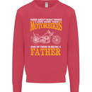 Being a Father Biker Motorcycle Motorbike Mens Sweatshirt Jumper Heliconia