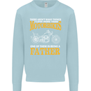Being a Father Biker Motorcycle Motorbike Mens Sweatshirt Jumper Light Blue