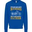 Being a Father Biker Motorcycle Motorbike Mens Sweatshirt Jumper Royal Blue