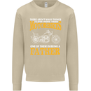 Being a Father Biker Motorcycle Motorbike Mens Sweatshirt Jumper Sand