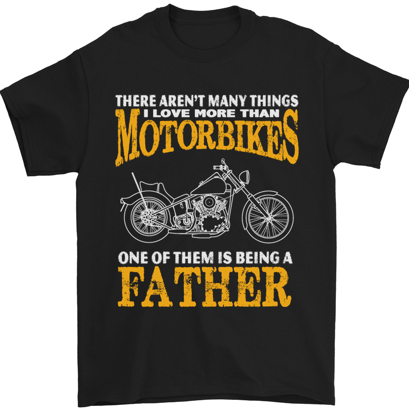 Being a Father Biker Motorcycle Motorbike Mens T-Shirt Cotton Gildan Black