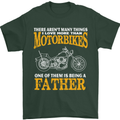 Being a Father Biker Motorcycle Motorbike Mens T-Shirt Cotton Gildan Forest Green
