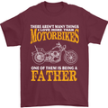 Being a Father Biker Motorcycle Motorbike Mens T-Shirt Cotton Gildan Maroon