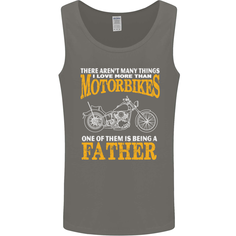 Being a Father Biker Motorcycle Motorbike Mens Vest Tank Top Charcoal