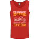 Being a Father Biker Motorcycle Motorbike Mens Vest Tank Top Red