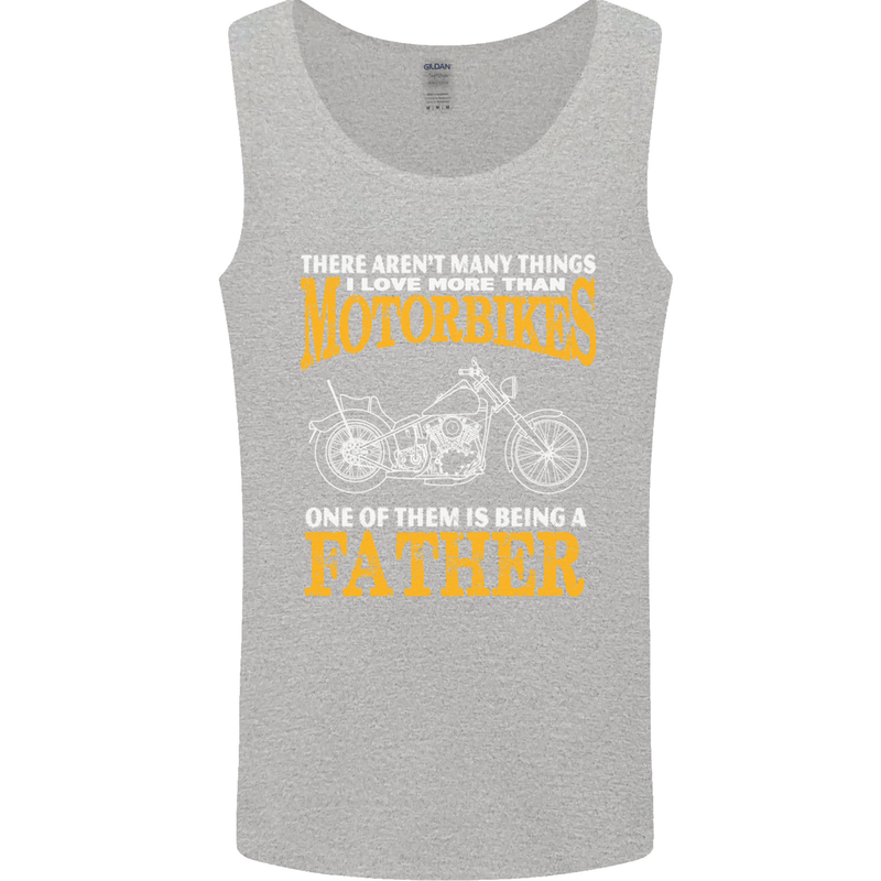 Being a Father Biker Motorcycle Motorbike Mens Vest Tank Top Sports Grey