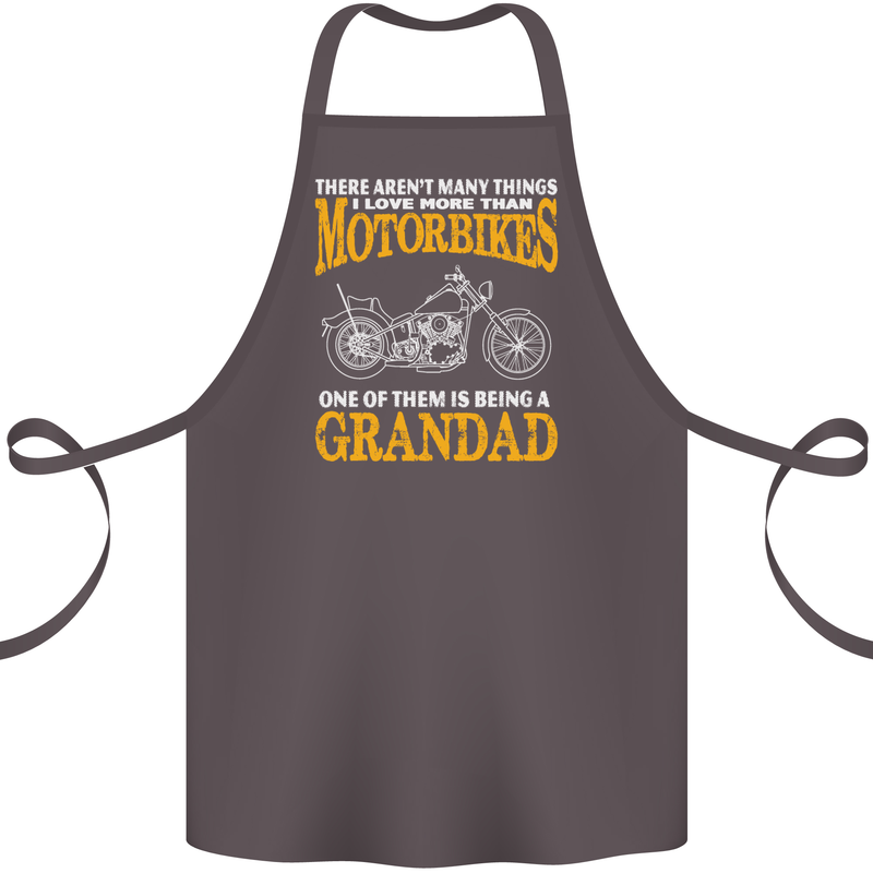 Being a Grandad Biker Motorcycle Motorbike Cotton Apron 100% Organic Dark Grey