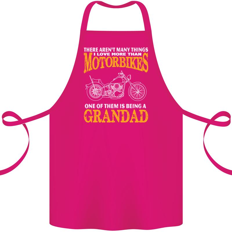 Being a Grandad Biker Motorcycle Motorbike Cotton Apron 100% Organic Pink