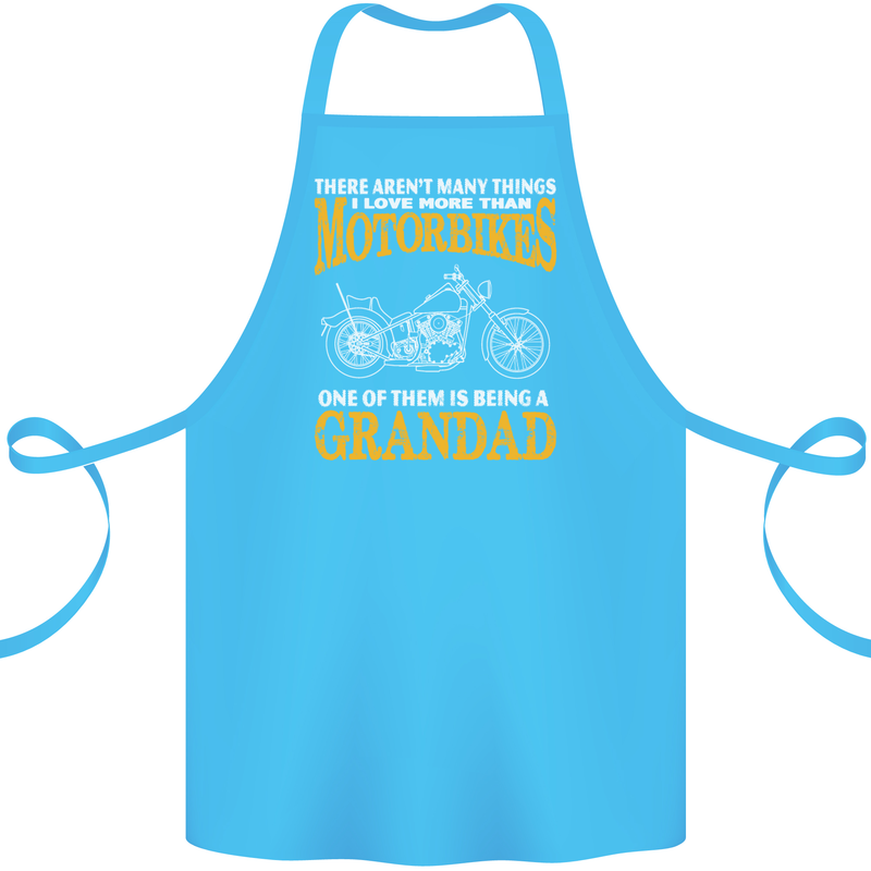 Being a Grandad Biker Motorcycle Motorbike Cotton Apron 100% Organic Turquoise
