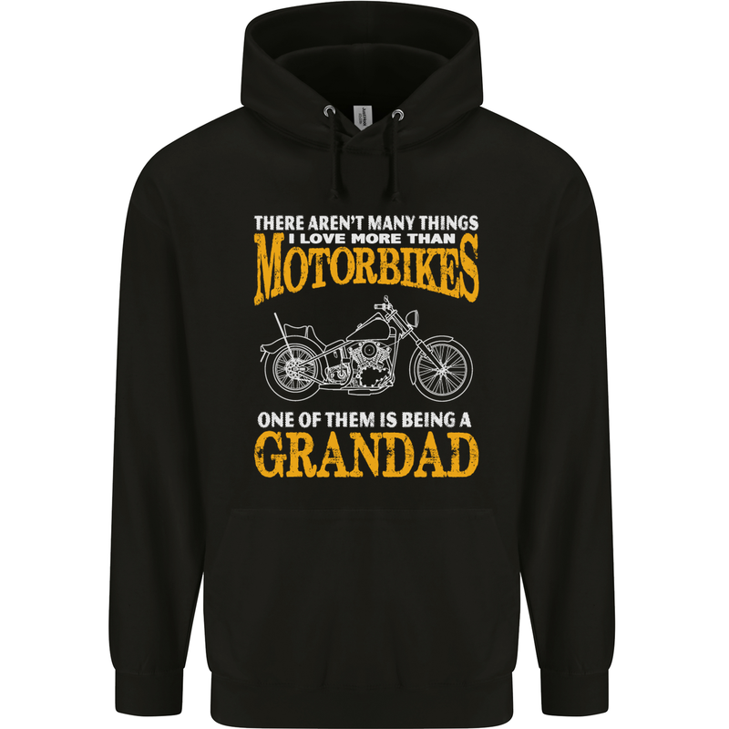 Being a Grandad Biker Motorcycle Motorbike Mens 80% Cotton Hoodie Black