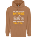 Being a Grandad Biker Motorcycle Motorbike Mens 80% Cotton Hoodie Caramel Latte