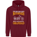 Being a Grandad Biker Motorcycle Motorbike Mens 80% Cotton Hoodie Maroon