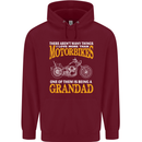 Being a Grandad Biker Motorcycle Motorbike Mens 80% Cotton Hoodie Maroon