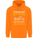 Being a Grandad Biker Motorcycle Motorbike Mens 80% Cotton Hoodie Orange
