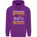 Being a Grandad Biker Motorcycle Motorbike Mens 80% Cotton Hoodie Purple