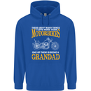 Being a Grandad Biker Motorcycle Motorbike Mens 80% Cotton Hoodie Royal Blue