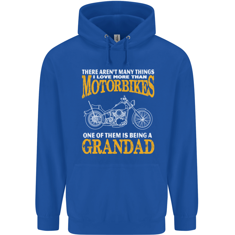 Being a Grandad Biker Motorcycle Motorbike Mens 80% Cotton Hoodie Royal Blue