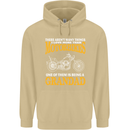 Being a Grandad Biker Motorcycle Motorbike Mens 80% Cotton Hoodie Sand