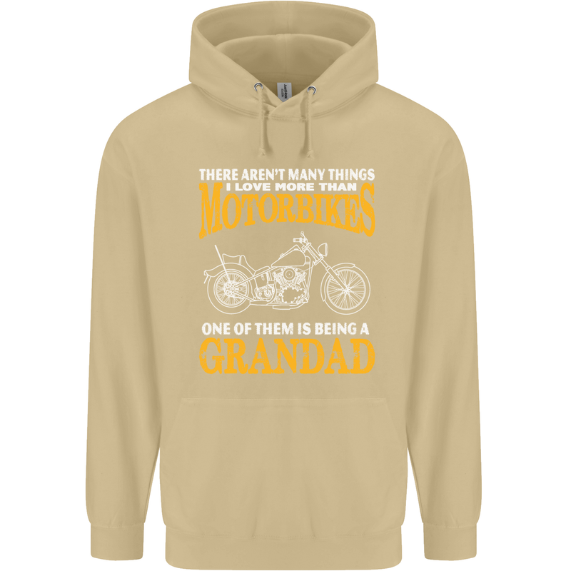 Being a Grandad Biker Motorcycle Motorbike Mens 80% Cotton Hoodie Sand