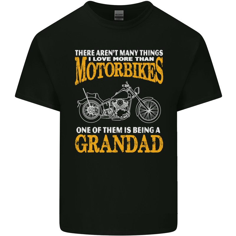 Being a Grandad Biker Motorcycle Motorbike Mens Cotton T-Shirt Tee Top Black