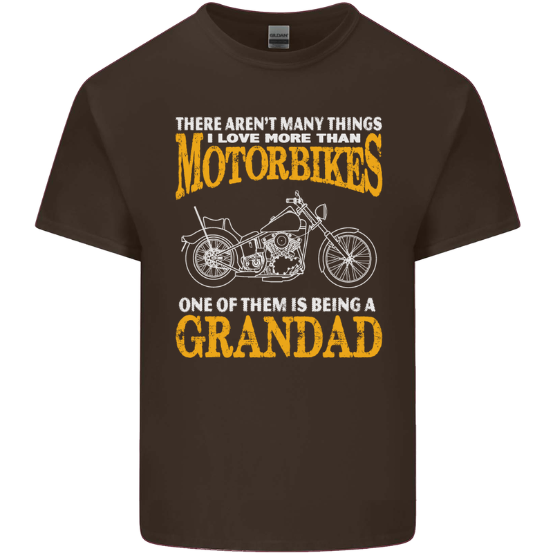 Being a Grandad Biker Motorcycle Motorbike Mens Cotton T-Shirt Tee Top Dark Chocolate