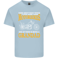 Being a Grandad Biker Motorcycle Motorbike Mens Cotton T-Shirt Tee Top Light Blue