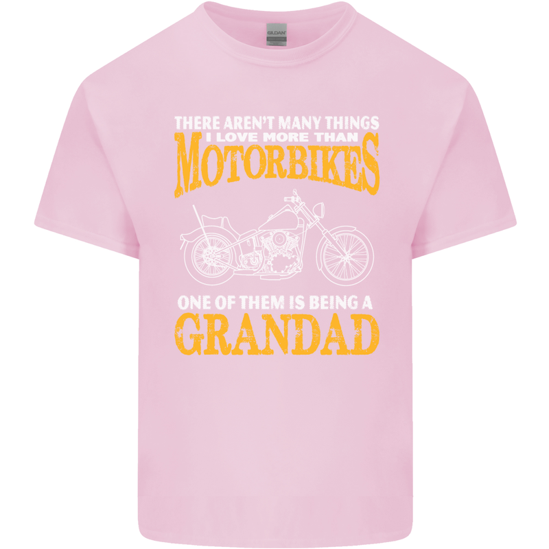 Being a Grandad Biker Motorcycle Motorbike Mens Cotton T-Shirt Tee Top Light Pink