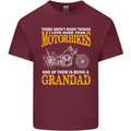 Being a Grandad Biker Motorcycle Motorbike Mens Cotton T-Shirt Tee Top Maroon