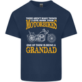 Being a Grandad Biker Motorcycle Motorbike Mens Cotton T-Shirt Tee Top Navy Blue