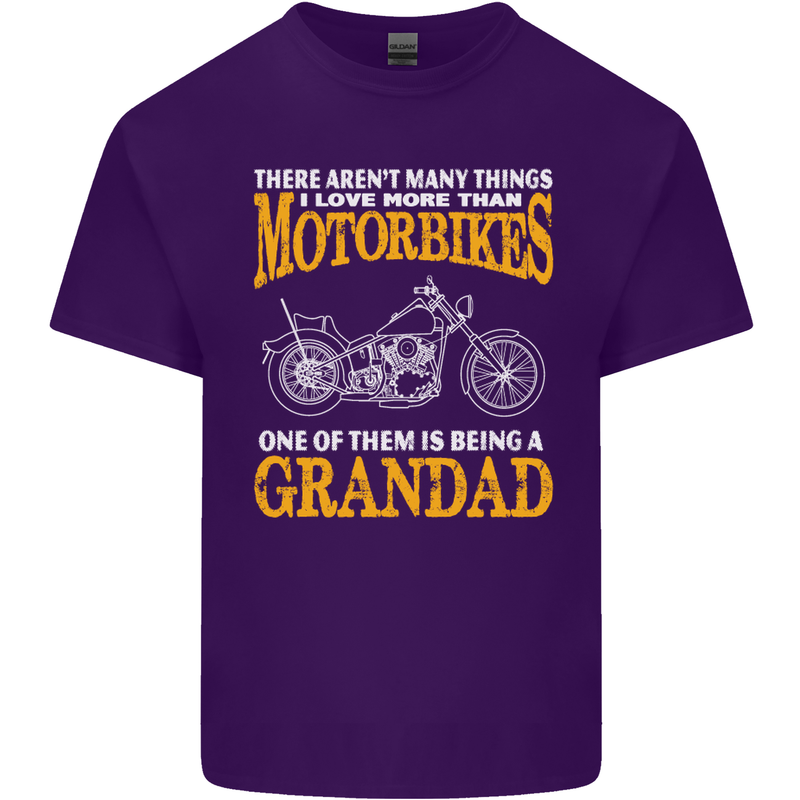 Being a Grandad Biker Motorcycle Motorbike Mens Cotton T-Shirt Tee Top Purple