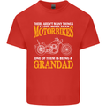 Being a Grandad Biker Motorcycle Motorbike Mens Cotton T-Shirt Tee Top Red