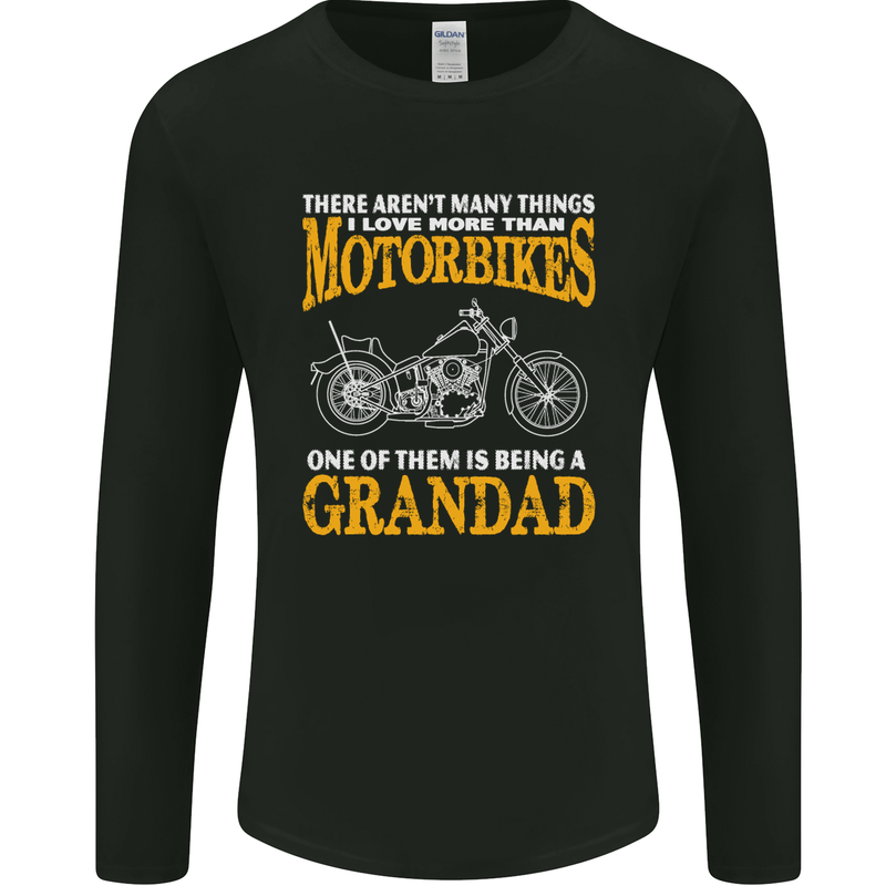 Being a Grandad Biker Motorcycle Motorbike Mens Long Sleeve T-Shirt Black