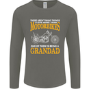 Being a Grandad Biker Motorcycle Motorbike Mens Long Sleeve T-Shirt Charcoal