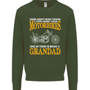 Being a Grandad Biker Motorcycle Motorbike Mens Sweatshirt Jumper Forest Green