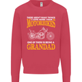 Being a Grandad Biker Motorcycle Motorbike Mens Sweatshirt Jumper Heliconia
