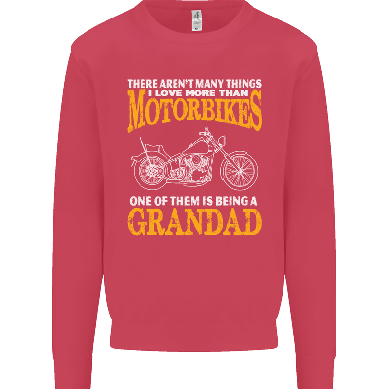 Being a Grandad Biker Motorcycle Motorbike Mens Sweatshirt Jumper Heliconia