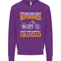 Being a Grandad Biker Motorcycle Motorbike Mens Sweatshirt Jumper Purple