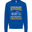 Being a Grandad Biker Motorcycle Motorbike Mens Sweatshirt Jumper Royal Blue