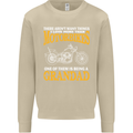 Being a Grandad Biker Motorcycle Motorbike Mens Sweatshirt Jumper Sand