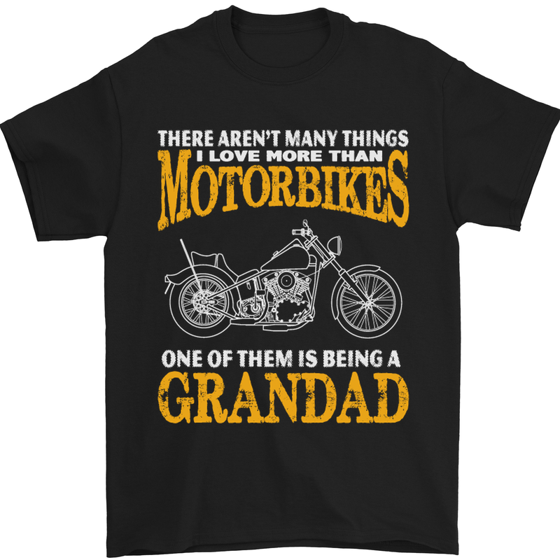 Being a Grandad Biker Motorcycle Motorbike Mens T-Shirt Cotton Gildan Black