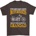 Being a Grandad Biker Motorcycle Motorbike Mens T-Shirt Cotton Gildan Dark Chocolate